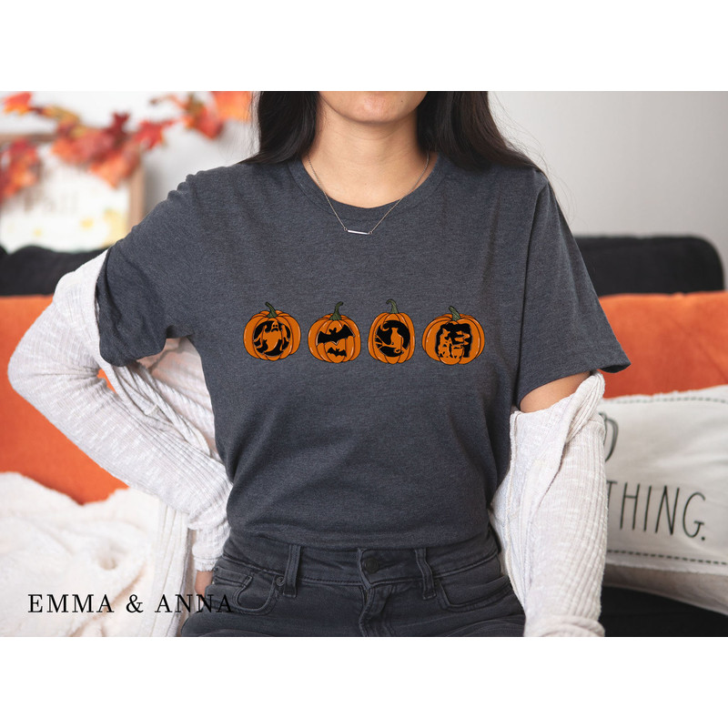 Halloween Shirt, Pumpkin Shirt, Jack-o-Lantern Shirt, Halloween Graphic Tees, Spooky Season Shirt, Halloween T-Shirt, Fall Shirts for Women - 8.jpg