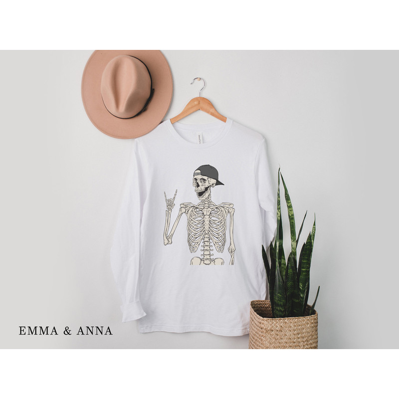 Halloween Shirt, Skeleton Shirt, Halloween Tshirt, Stay Spooky Shirt, Halloween Crewneck, Fall Shirt, Funny Skeleton Shirt, Spooky Season - 5.jpg