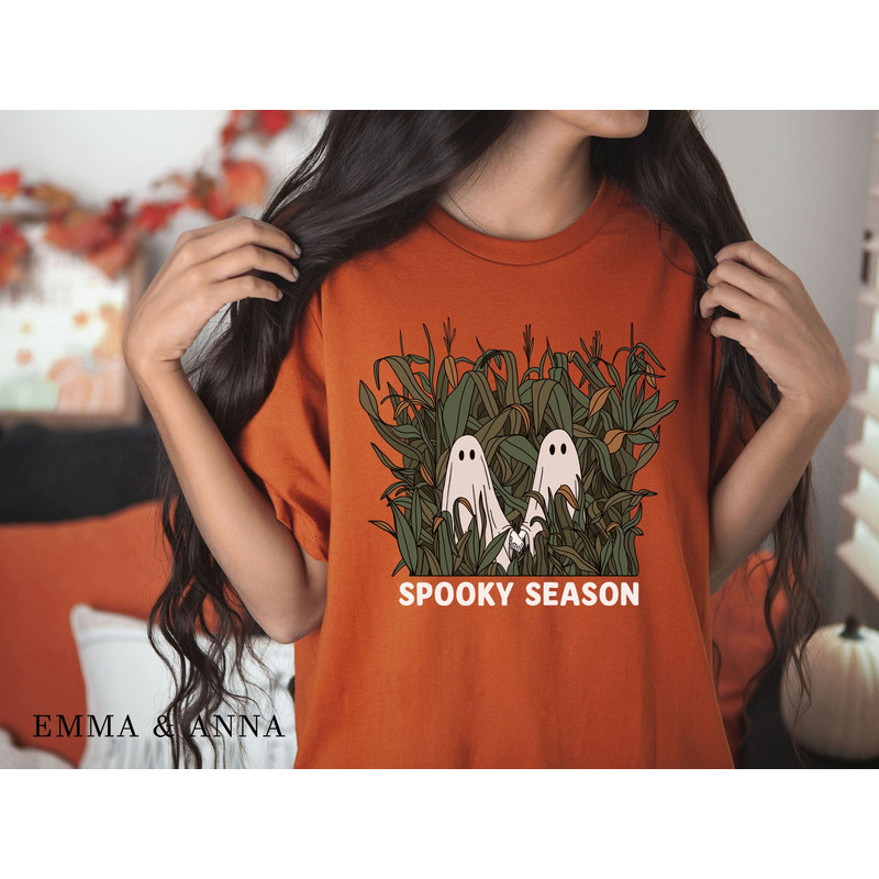 Halloween Shirt, Spooky Season Shirt, Halloween T-Shirt, Cute Ghost Shirt, Fall Shirts for Women, Pumpkin Shirt, Trick or Treat Shirt - 1.jpg