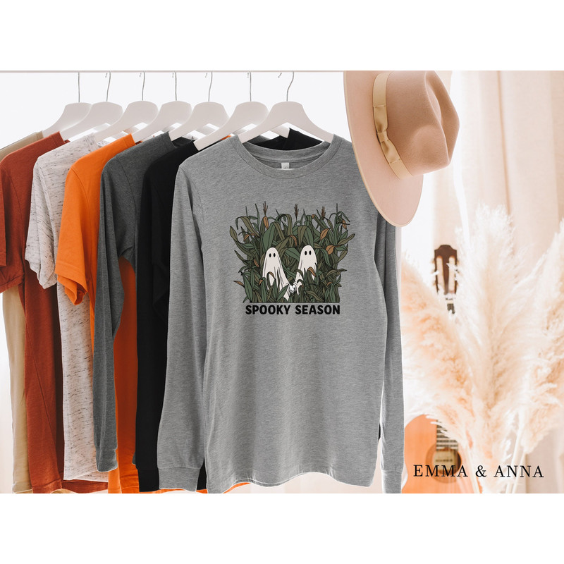 Halloween Shirt, Spooky Season Shirt, Halloween T-Shirt, Cute Ghost Shirt, Fall Shirts for Women, Pumpkin Shirt, Trick or Treat Shirt - 1.jpg