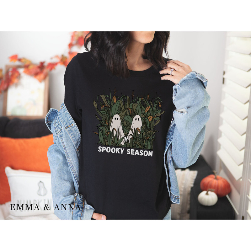 Halloween Shirt, Spooky Season Shirt, Halloween T-Shirt, Cute Ghost Shirt, Fall Shirts for Women, Pumpkin Shirt, Trick or Treat Shirt - 2.jpg