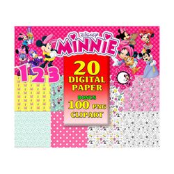 20 minnie mouse digital paper, minnie mickey, minnie font, minnie mouse pink digital paper, minnie girl background png