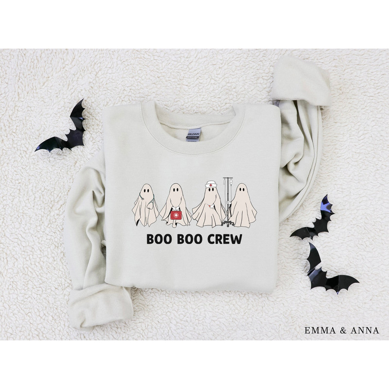 Halloween Sweatshirt, Boo Boo Crew Shirt, Halloween Nurse Shirt, Funny Halloween Shirt, Nurse Sweatshirt, Nursing Gifts, Nursing Student - 1.jpg