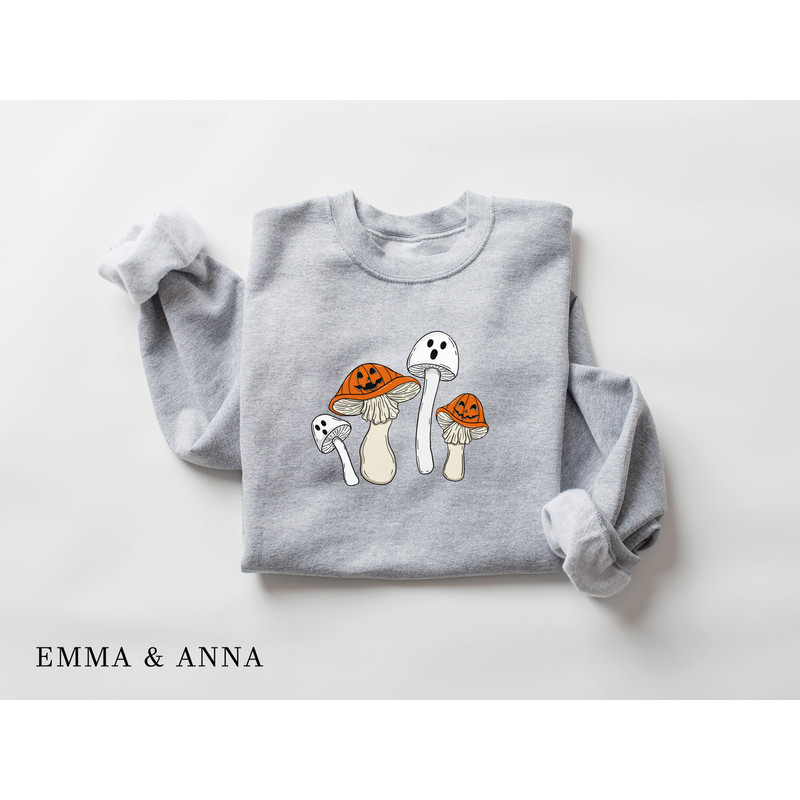 Halloween Sweatshirt, Halloween Shirt, Fall Sweatshirt, Magic Mushroom Shirt, Halloween Crewneck, Ghost Shirt, Pumpkin Sweater,Spooky Season - 4.jpg