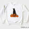 Halloween Sweatshirt, Halloween Sweater, Cat on Pumpkin Sweatshirt, Black Cat Sweatshirt, Halloween Crewneck, Black Cat Shirt, Spooky Season - 2.jpg