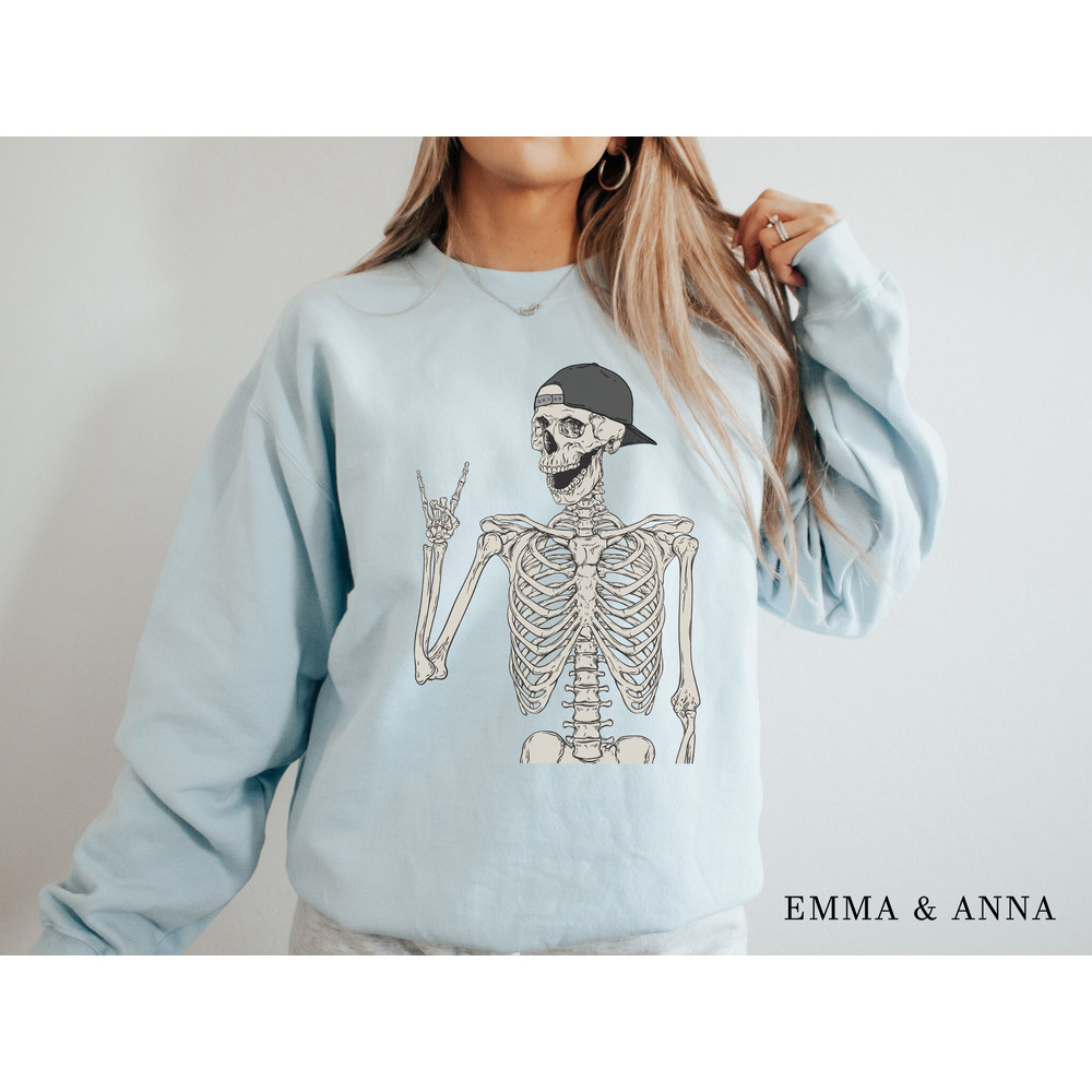 Halloween Sweatshirt, Stay Spooky Sweatshirt, Skeleton Sweatshirt, Halloween Crewneck, Fall Sweatshirt, Funny Skeleton Shirt, Spooky Season - 2.jpg