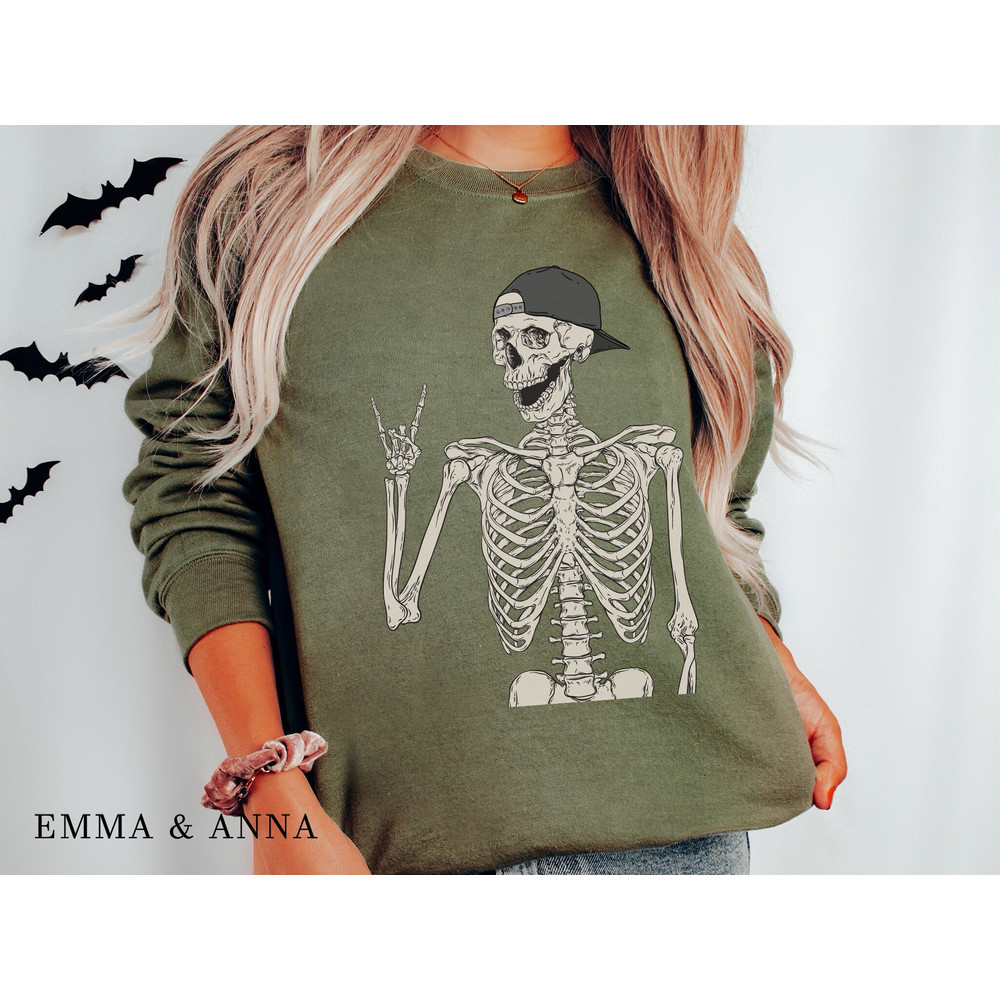 Halloween Sweatshirt, Stay Spooky Sweatshirt, Skeleton Sweatshirt, Halloween Crewneck, Fall Sweatshirt, Funny Skeleton Shirt, Spooky Season - 3.jpg