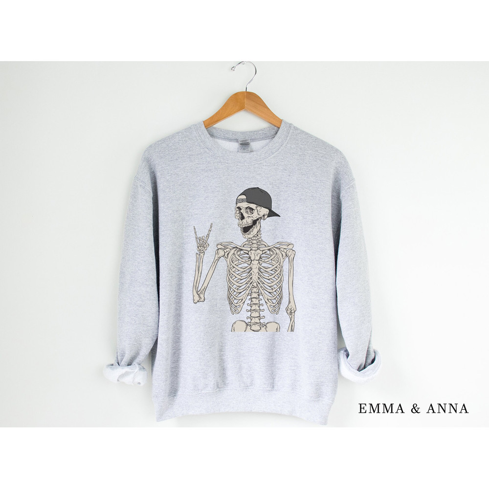 Halloween Sweatshirt, Stay Spooky Sweatshirt, Skeleton Sweatshirt, Halloween Crewneck, Fall Sweatshirt, Funny Skeleton Shirt, Spooky Season - 4.jpg