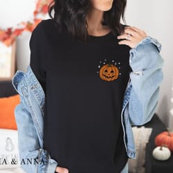 pumpkin shirt, halloween shirt, jack-o-lantern shirt, halloween t-shirt, fall shirts for women, halloween graphic tee, t