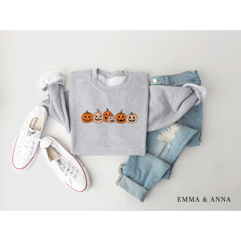 Pumpkin Sweatshirt, Fall Crewneck, Fall Sweatshirt for Women, Pumpkin Shirt, Fall Shirts, Halloween Sweatshirt, Halloween Sweater - 4.jpg