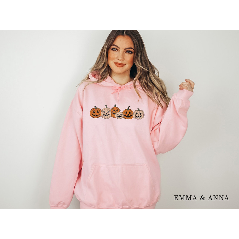 Pumpkin Sweatshirt, Pumpkin Sweater, Halloween Hoodie, Jack-o-Lantern Sweatshirt, Halloween Crewneck Sweatshirt, Spooky Season, Fall Shirts - 5.jpg