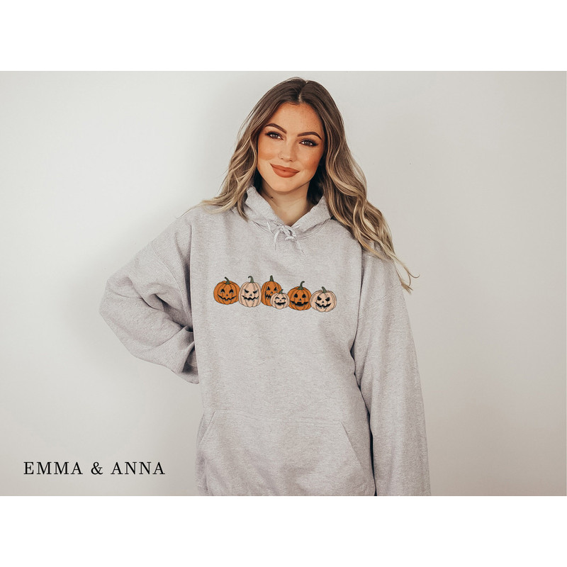 Pumpkin Sweatshirt, Pumpkin Sweater, Halloween Hoodie, Jack-o-Lantern Sweatshirt, Halloween Crewneck Sweatshirt, Spooky Season, Fall Shirts - 6.jpg