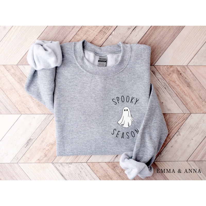 Spooky Season Sweatshirt, Halloween Crewneck Sweatshirt, Ghost Sweatshirt, Halloween Sweater, Fall Sweatshirt, Halloween Sweatshirt - 2.jpg