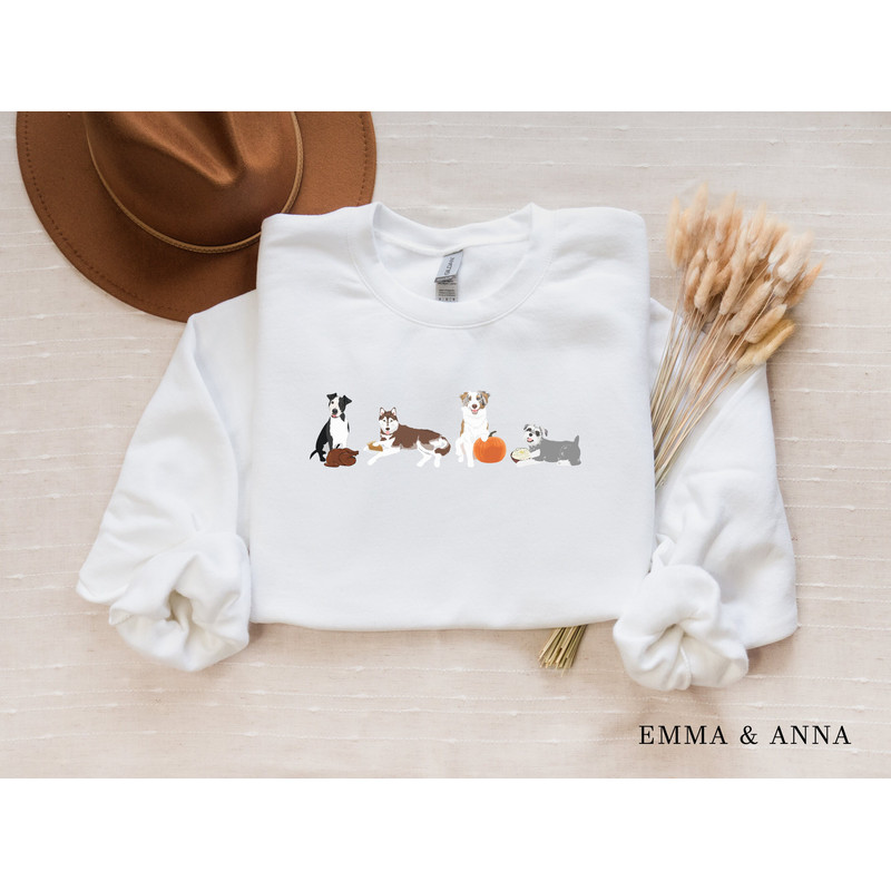 Thanksgiving Sweatshirt for Women, Thanksgiving Dog Sweatshirt, Pie Shirt, Thanksgiving Sweater, Fall Crewneck Sweatshirt, Dog Lover Gift - 3.jpg