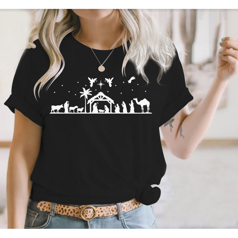 CHRISTMAS T-shirt Xmas Funny Xmas Family Holiday Santa Claus Elf Snowman Jumpers Christmas Shirts, Christmas Holy Night - 2.jpg