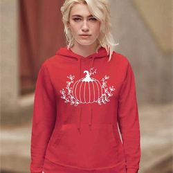 floral pumpkin halloween hoodie, halloween costume gift for friends, halloween pumpkin, halloween gift, floral pumpkin 2