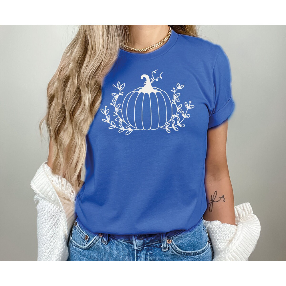 Floral Pumpkin Halloween T Shirt,  Halloween Costume Gift for Friends, Halloween pumpkin, Halloween Gift, floral Pumpkin 2 - 4.jpg