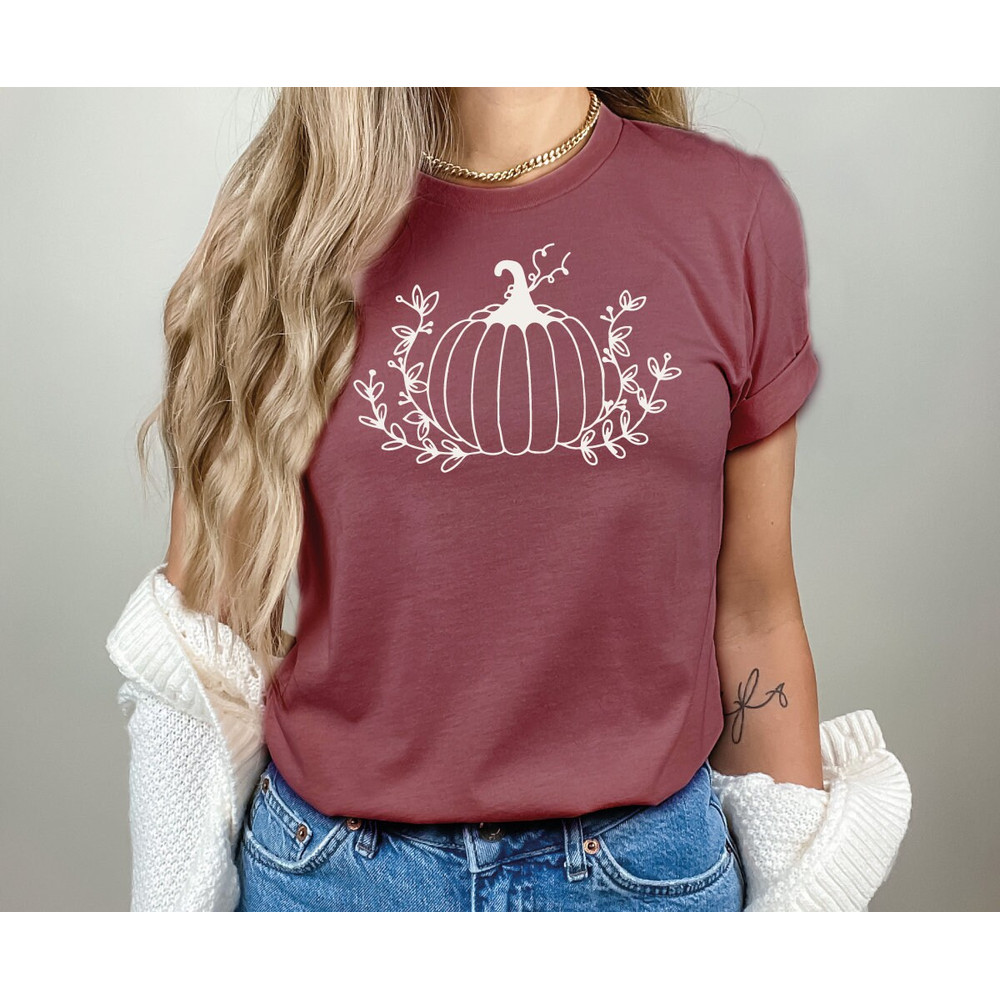 Floral Pumpkin Halloween T Shirt,  Halloween Costume Gift for Friends, Halloween pumpkin, Halloween Gift, floral Pumpkin 2 - 6.jpg