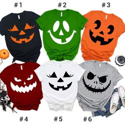 halloween scary face t shirt,  halloween costume gift for friends, halloween pumpkin, halloween gift, scary face