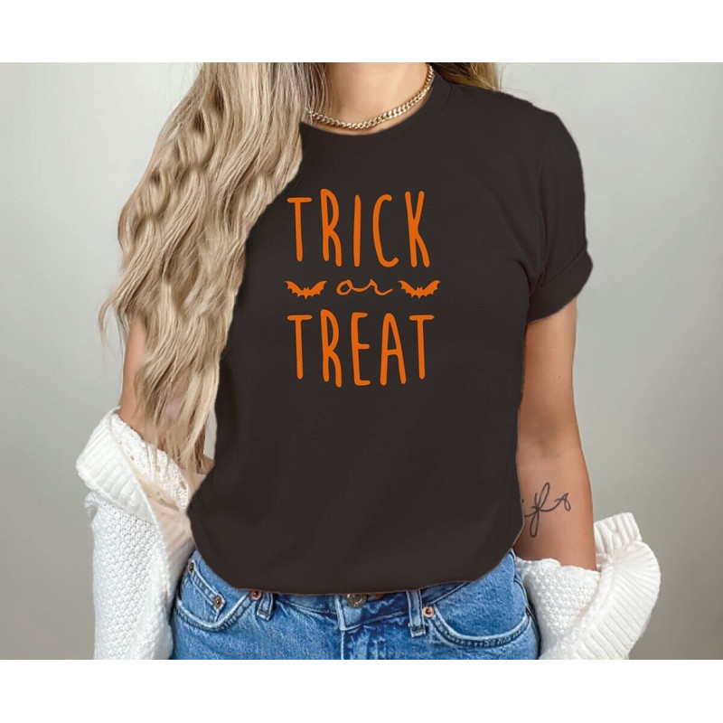 Halloween T Shirt,  Halloween Costume Gift for Friends, Halloween pumpkin, Halloween Gift, Trick or Treat txt - 1.jpg