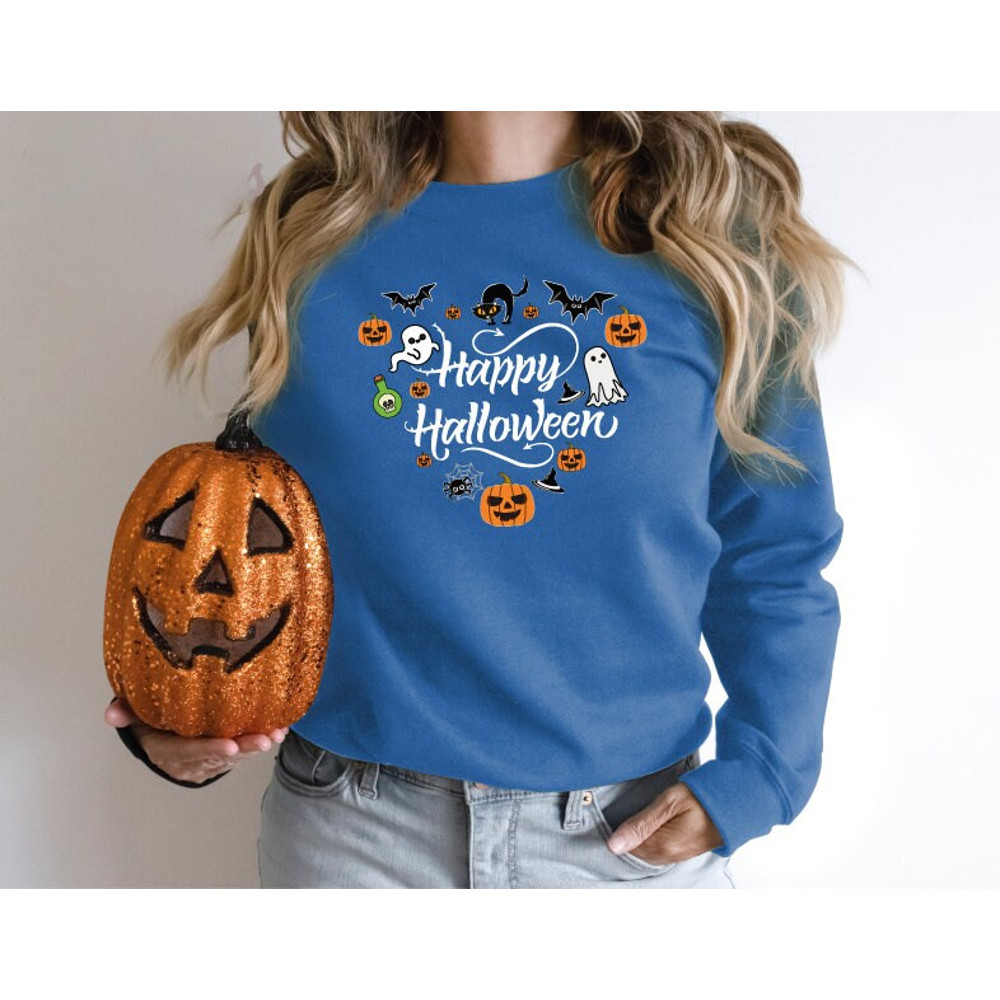 Happy Halloween Sweatshirt, Halloween Costume Gift for Friends, Halloween pumpkin, Halloween Gift, Happy Halloween 1 - 2.jpg