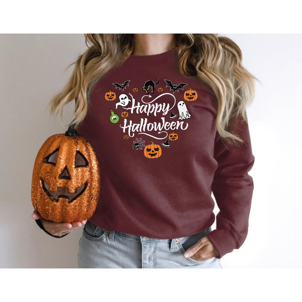 Happy Halloween Sweatshirt, Halloween Costume Gift for Friends, Halloween pumpkin, Halloween Gift, Happy Halloween 1 - 4.jpg