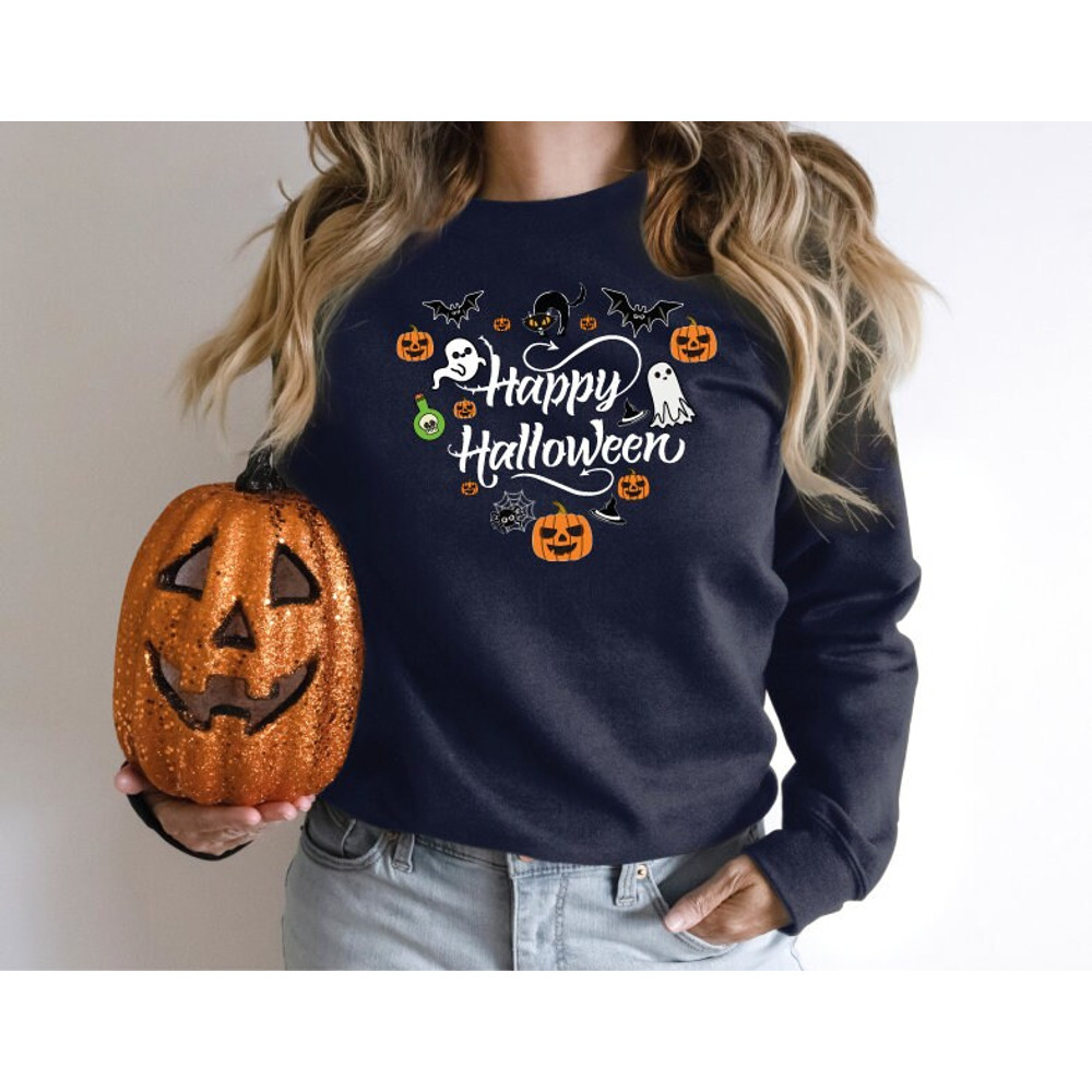 Happy Halloween Sweatshirt, Halloween Costume Gift for Friends, Halloween pumpkin, Halloween Gift, Happy Halloween 1 - 5.jpg