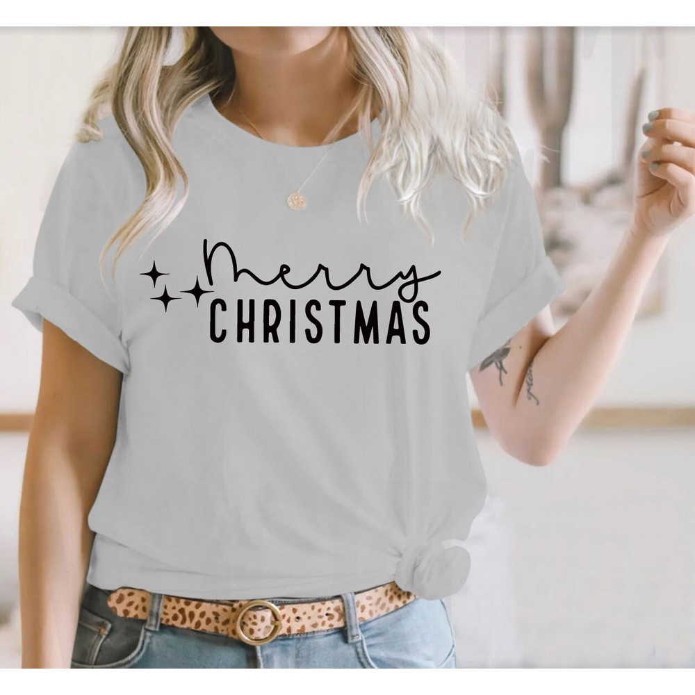 MERRY CHRISTMAS T-shirt Xmas Funny Xmas Family Holiday Santa Claus Elf Snowman Jumpers Christmas Shirts, Merry Christmas 3 Star - 4.jpg