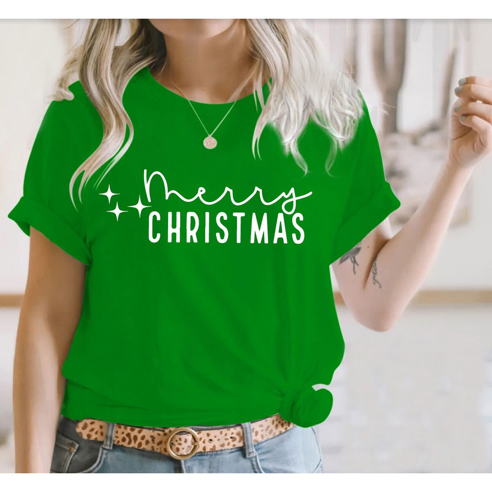 MERRY CHRISTMAS T-shirt Xmas Funny Xmas Family Holiday Santa Claus Elf Snowman Jumpers Christmas Shirts, Merry Christmas 3 Star - 5.jpg