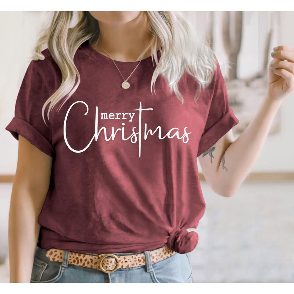 MERRY CHRISTMAS T-shirt Xmas Funny Xmas Family Holiday Santa Claus Elf Snowman Jumpers Christmas Shirts, Merry Christmas Cross - 1.jpg