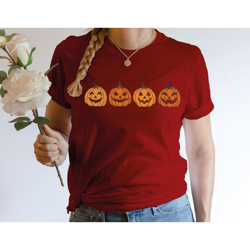Pumpkins Halloween shirt Pumpkin squad t-shirt Halloween spooky shirt Spooky season shirt Stay spooky shirt for women 4 Pumpkins - 5.jpg