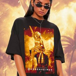 original barbenheimer shirt, justralphy barbie oppenheimer 2023 poster shirt, barbenheimer t-shirt, oppenheimer movie in