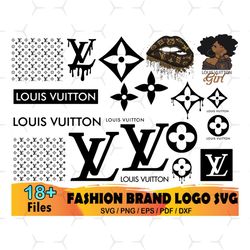 18 louis vuitton bundle svg, louis vuitton svg, lv logo svg, lv svg
