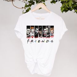 friends halloween shirt, horror movie shirt, horror movie killers t-shirt, halloween sweatshirt, spooky season, hallowee
