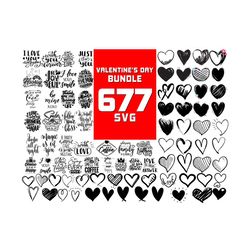 677 files valentines day bundle svg, valentine svg, valentines day, love svg, love quote svg, cupid svg, heart svg, xoxo