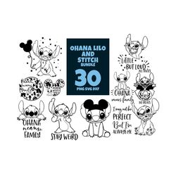 30 files ohana lilo and stitch bundle svg, cartoon svg, ohana svg, ohana lilo svg, ohana lilo png, ohana means family, o