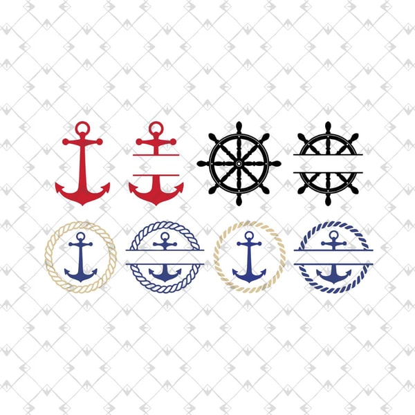 Svg Rounds Nautical Nautical SVG Bundle – Anchor Rope SVG – Ship Boat Wheel SVG | Inspire ...