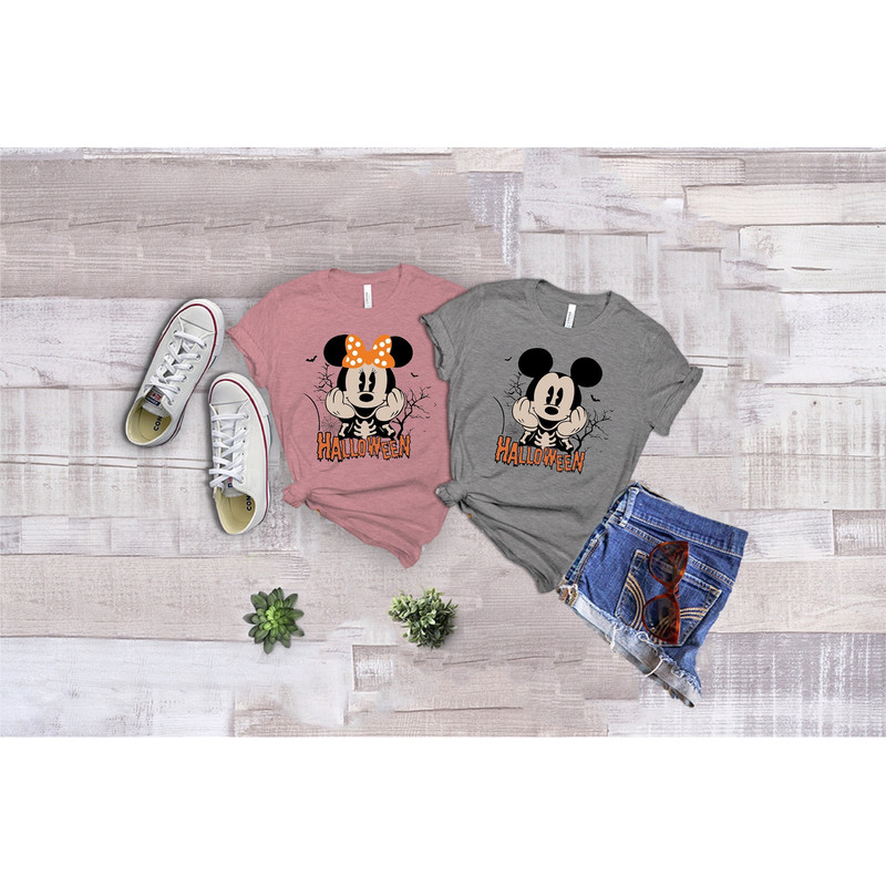 Disney Halloween Shirt, Vintage Mickey Minnie Matching Shirt, Mickey Halloween Shirt, Disney Vacation Trip Shirt, Halloween Party Family Tee - 1.jpg