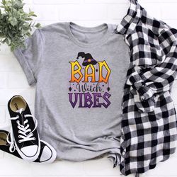 bad witch vibes shirt, halloween shirt, horror shirt, halloween costume, funny halloween gift, halloween party shirt, sp