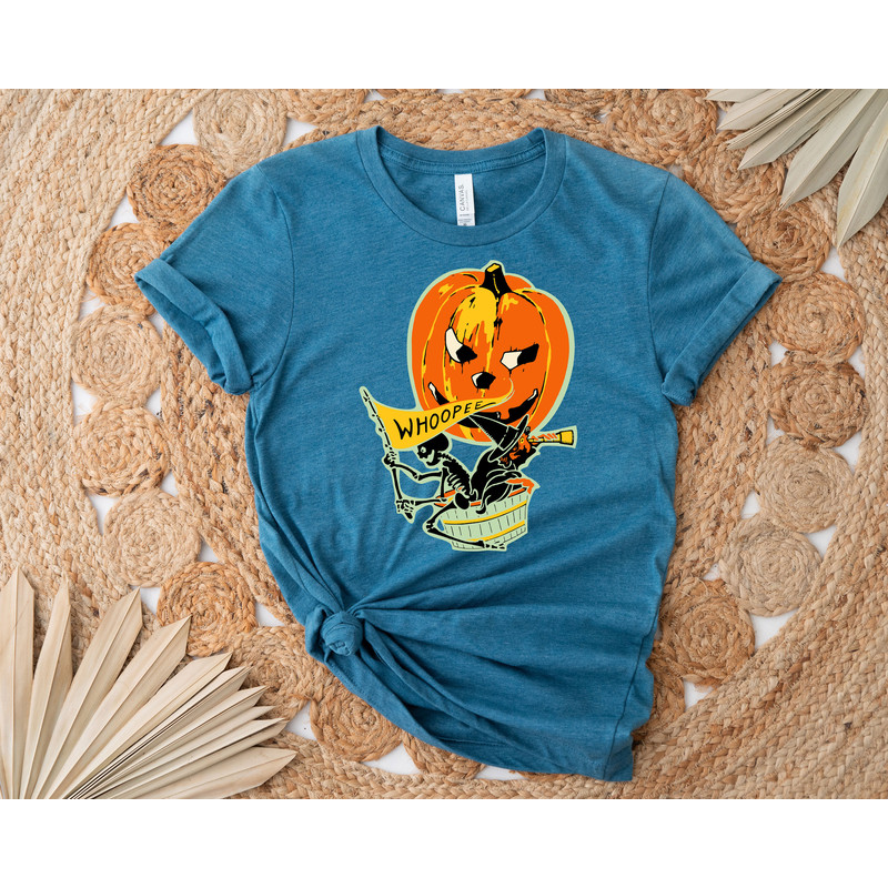 Halloween Pumpkin Shirt, Halloween Skeleton Shirt, Horror Shirt, Halloween Costume, Funny Halloween Gift, Halloween Party, Spooky Season Tee - 5.jpg