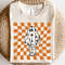Checkered ghost svg, Daisy ghost svg, Cowboy boots svg, Western ghost outline svg, Checkered Halloween shirt svg, Spooky season svg - 1.jpg