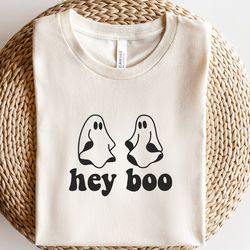 hey boo shirt, ghost shirt, spooky vibes shirt, retro halloween shirt shirt, halloween quote shirt, spooky season shirt,