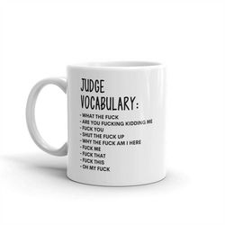 vocabulary at work mug-rude judge mug-funny judge mugs-judge mug-colleague mug,judge gift,surprise gift,workmate mug