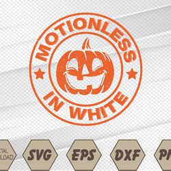 Halloween Pumpkin Scary Funny Motionlesses In White Svg, Eps, Png, Dxf, Digital Download