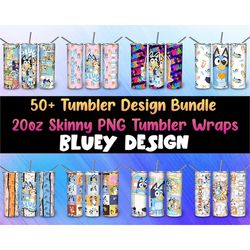 Blue Dog Tumbler Wrap Bundle, Blue Dog Sublimation Wrap Design, Tumbler Wrap Design, Spring Tumbler Wrap, Cartoon Tumble