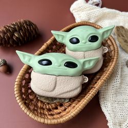 kawaii funny yoda airpod airpod pro-3d case silica gel disney accessories keychain for airpods pro 2 cases