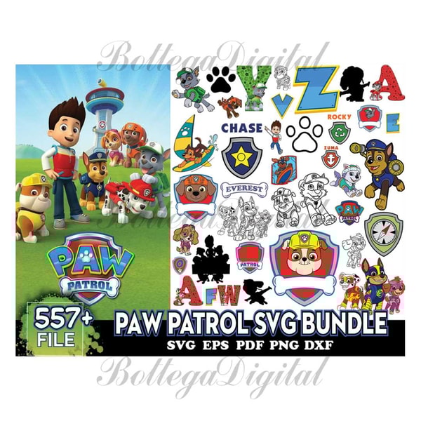 557 Paw Patrol Svg Bundle, Paw Patrol Character, Paw Patrol - Inspire ...