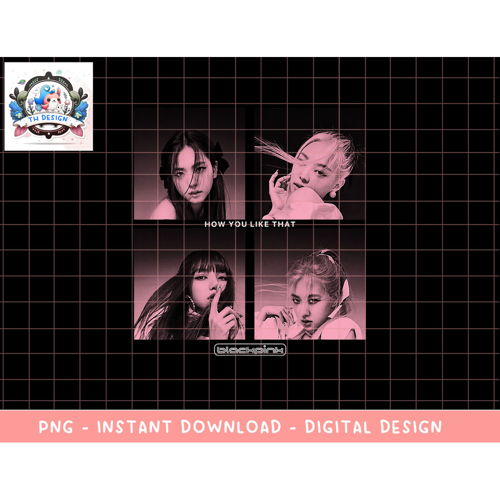 Official BLACKPINK How You Like That Black Short Sleeve png, sublimation copy.jpg