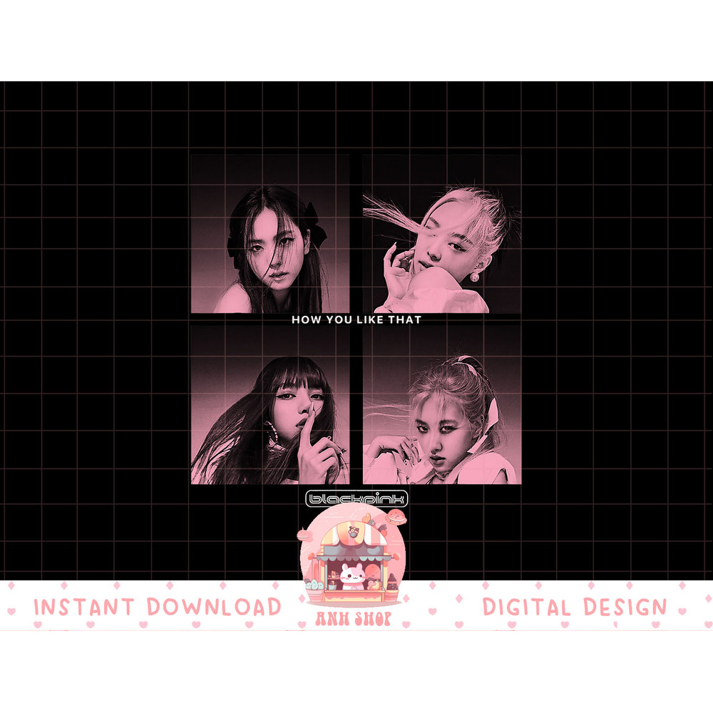 Official BLACKPINK How You Like That Black Short Sleeve png, sublimation copy.jpg
