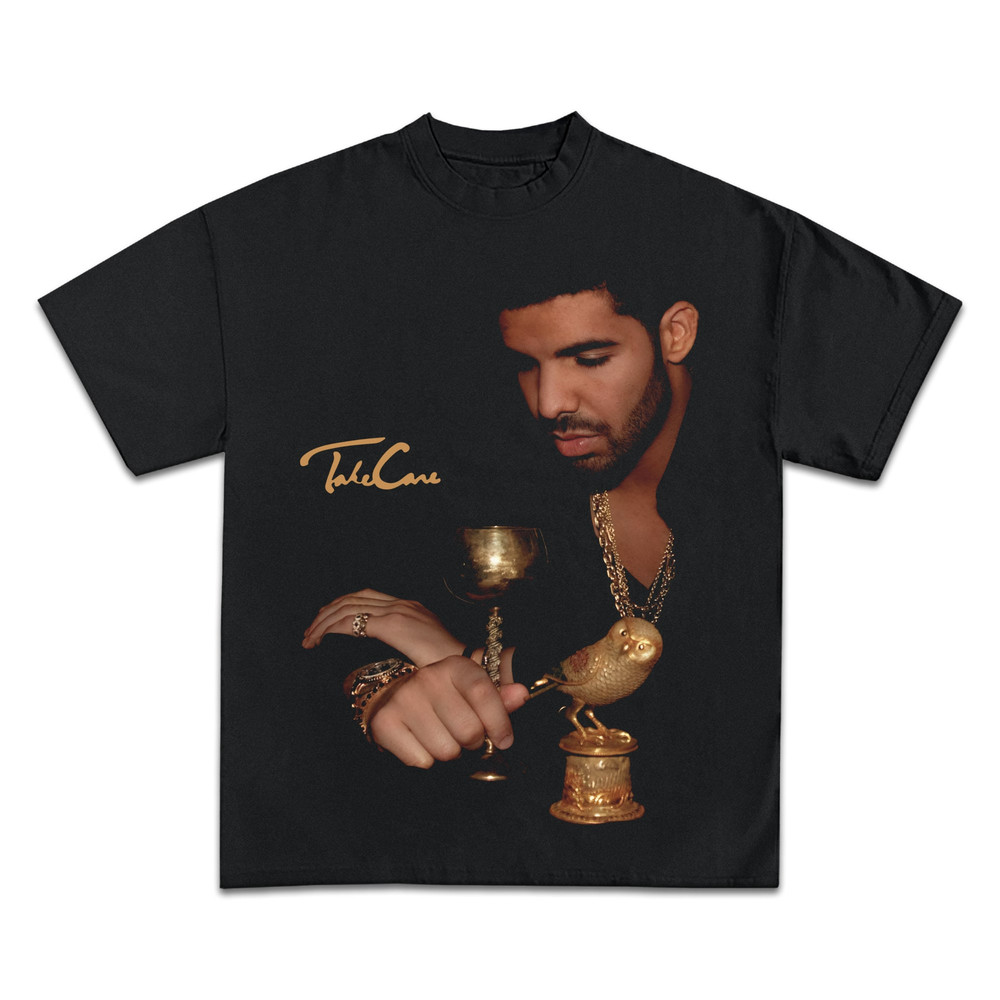 DRAKE ALBUM T-SHIRT Rare Take Care Album Cover Art Rap Tee Champagne Papi Toronto 21 Savage Travis Scott Young Thug Gunna Graphic Rare - 1.jpg